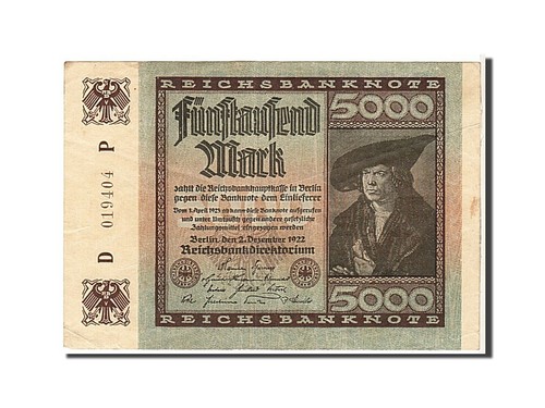Billet allemagne 5000 mark - allemagne,,