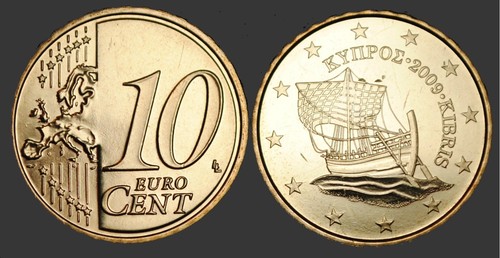 2009 cyprus cent coin bu - 10,